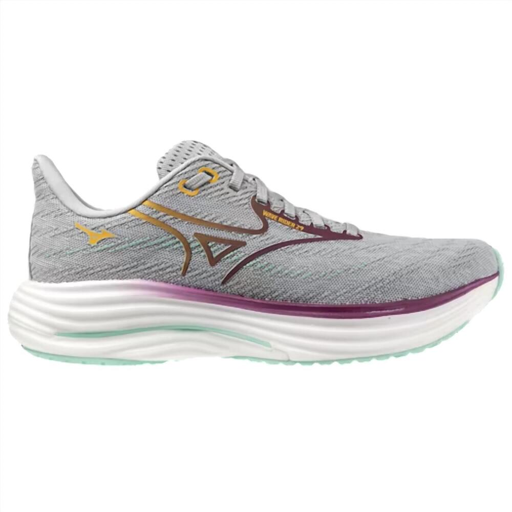 NEW MIZUNO women's wave rider 29 running shoes in harbor mist dark purple